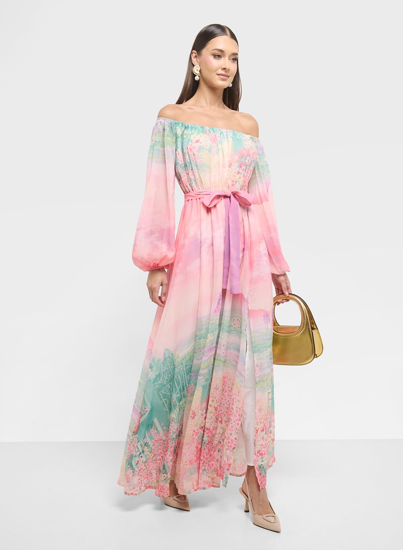 ايلا فستان ماكسي بطبعة زهور - Image 4