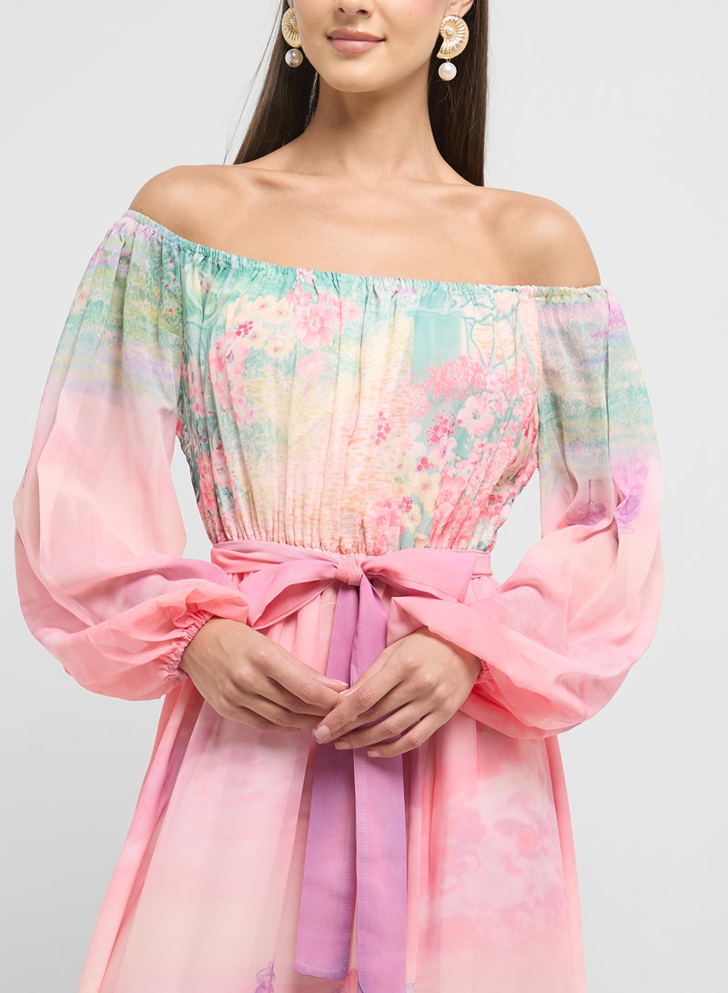 ايلا فستان ماكسي بطبعة زهور - Image 3