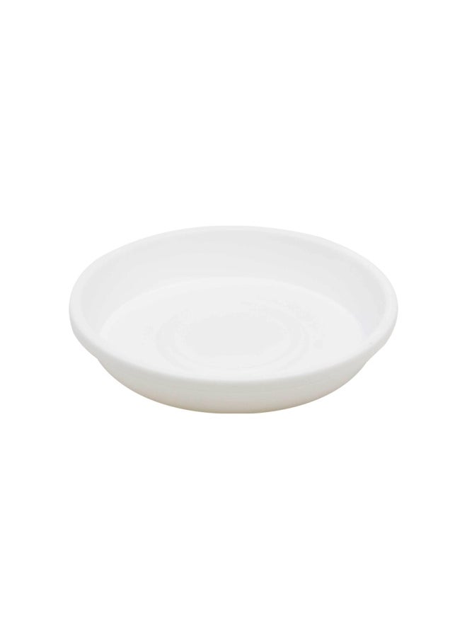 Cosmoplast Cosmoplast Round Flower Pot 8 inch Tray White  - Image 1