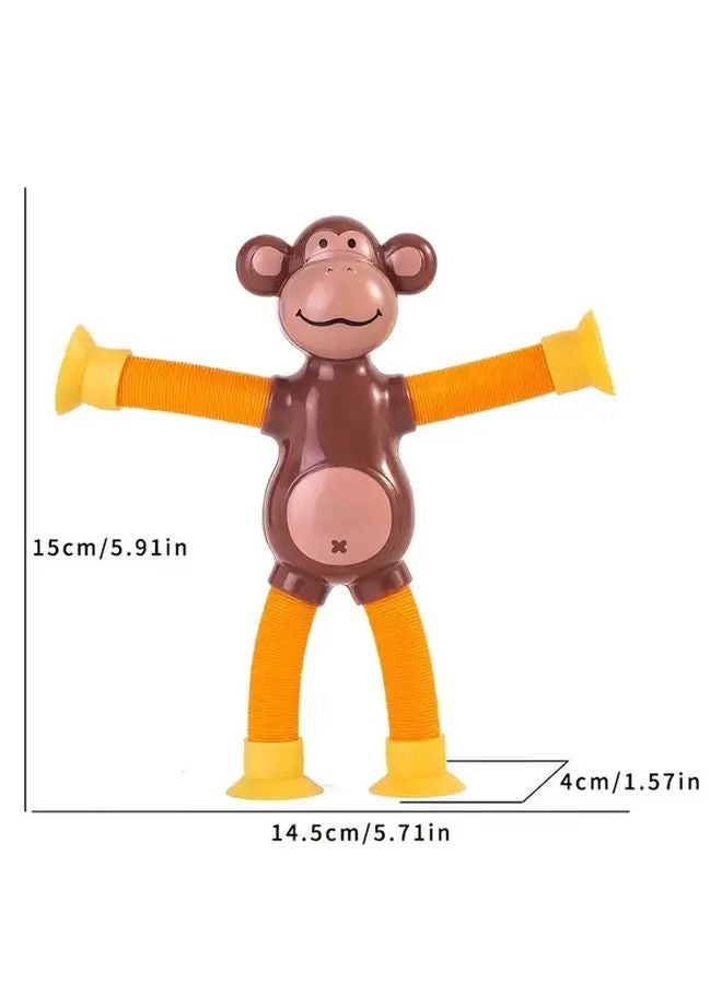 Random Color Stretching Four Color Monkey Suction Cup Toy Hand Squeezable Fun For Office Classroom Party Birthday Gifts - Image 3