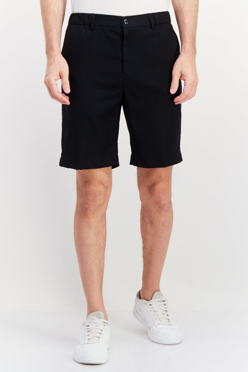 Sorbino Men Drawstring Solid Chino Shorts, Navy - Image 1