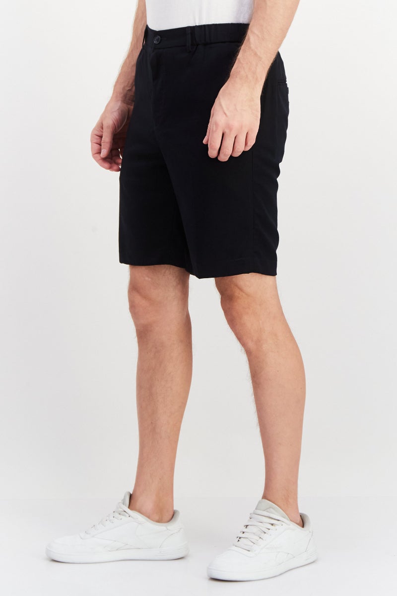 Sorbino Men Drawstring Solid Chino Shorts, Navy - Image 2