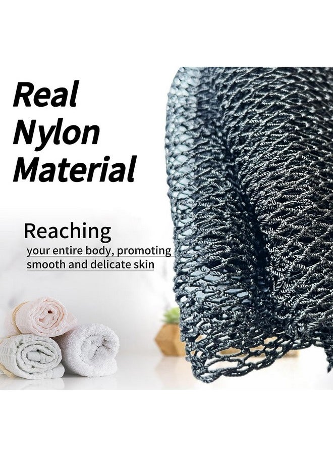 SPMKTBOZAI - African Net Sponge Authentic, African Exfoliating Sponge Real African Net Black Owned, African Bath Sponge Back Scrubber, Body Exfoliator Shower Bath Accessories (Black) - Image 1