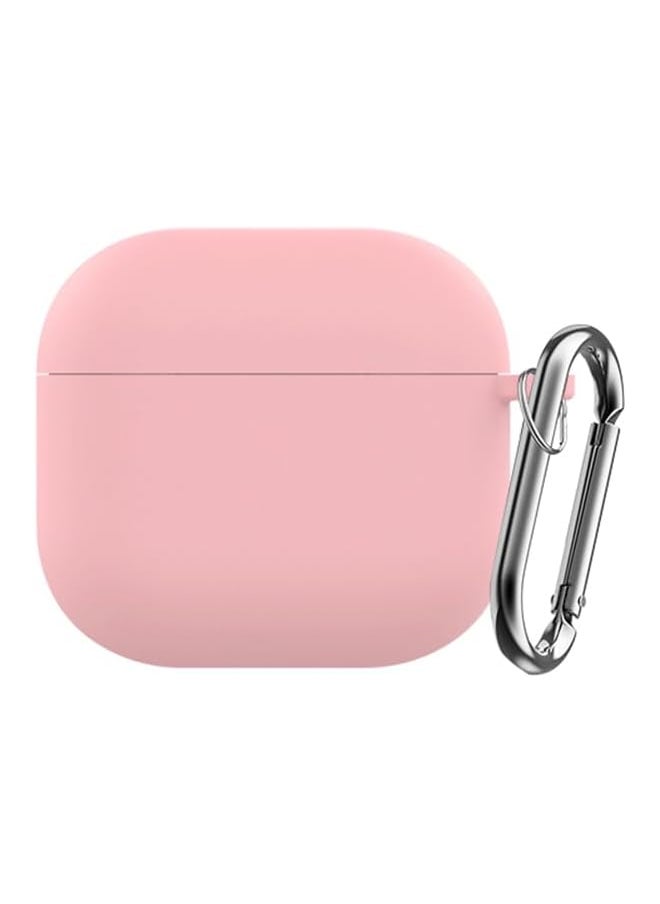 Dado - Airpods 4 Case Cover With Keychain Soft Silicone Skin Case Cover Full Protective Pink - Image 1