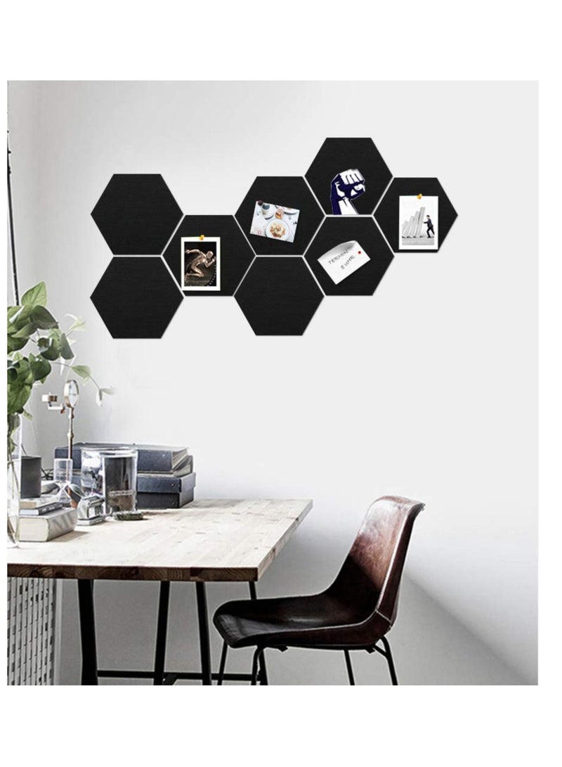 Generic Hexagon Cork Board Tiles - Felt Wall Decor Panels, Kids Bulletin Board, Photo Tiles, Magazine Boards, Pinboards for Wall Decoration, Office Organization, Bedroom Wall Art  - Image 4