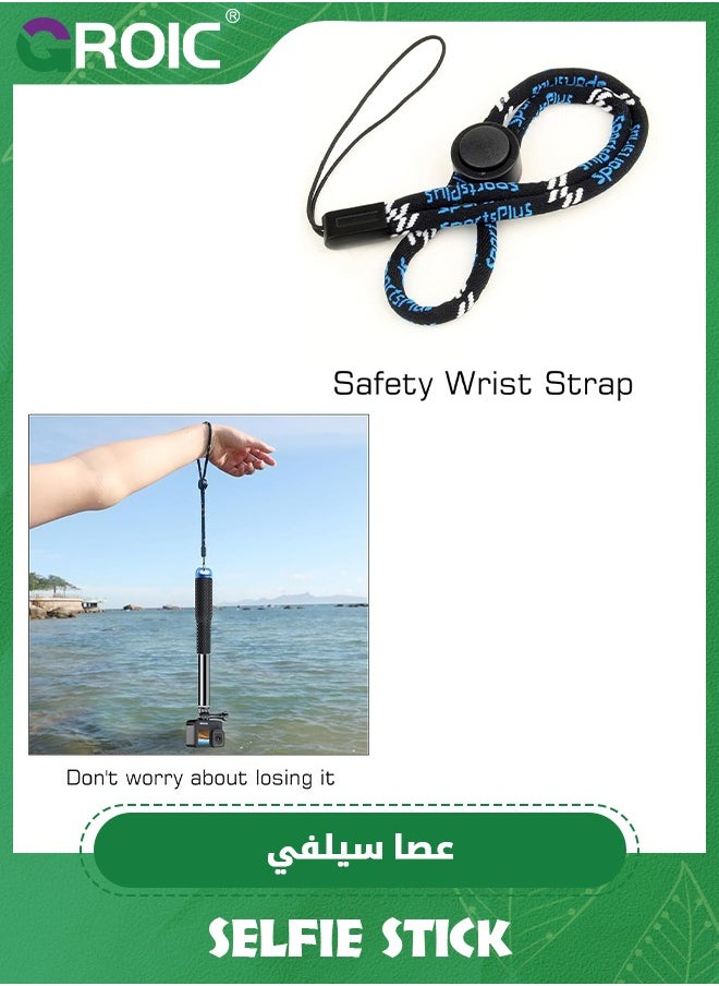GROIC Waterproof Pole Selfie Stick Pocket Size Underwater Handle Grip Monopod Alumium for Gopro Hero Session Max Insta360 AKASO DJI OSMO Digital Cameras  - Image 4