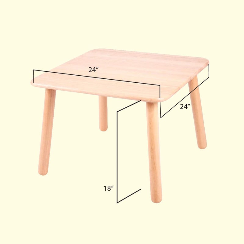 Brainsmith Wooden Table for Kids 15 Years Durable Multipurpose Activity Table for Home and Preschool 4 Seater Baby Furniture Made of Rubberwood - Image 3