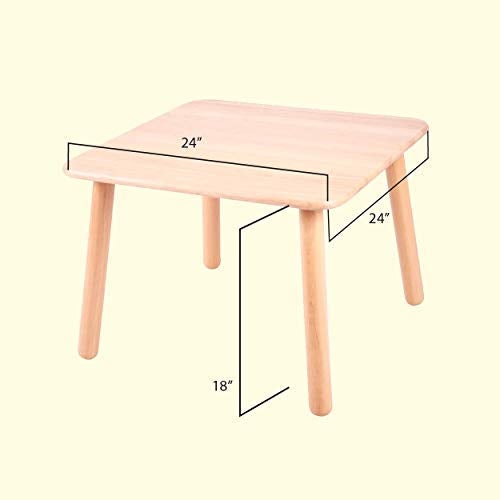 Brainsmith Wooden Table for Kids 15 Years Durable Multipurpose Activity Table for Home and Preschool 4 Seater Baby Furniture Made of Rubberwood - Image 2