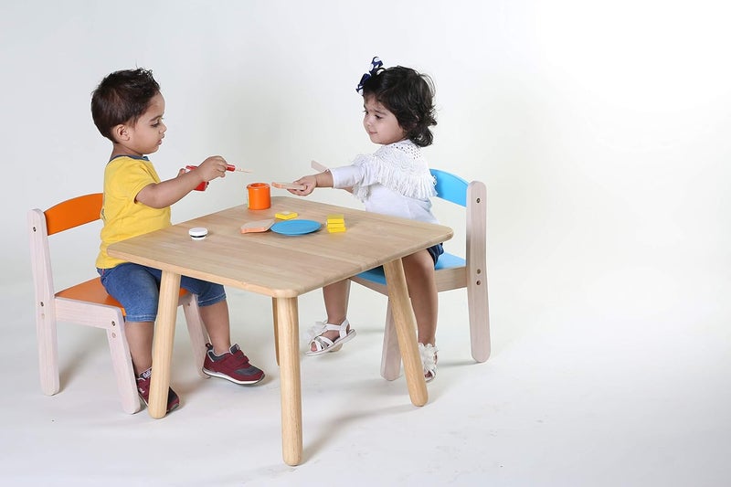 Brainsmith Wooden Table for Kids 15 Years Durable Multipurpose Activity Table for Home and Preschool 4 Seater Baby Furniture Made of Rubberwood - Image 5