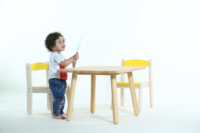 Brainsmith Wooden Table for Kids 15 Years Durable Multipurpose Activity Table for Home and Preschool 4 Seater Baby Furniture Made of Rubberwood - Image 4