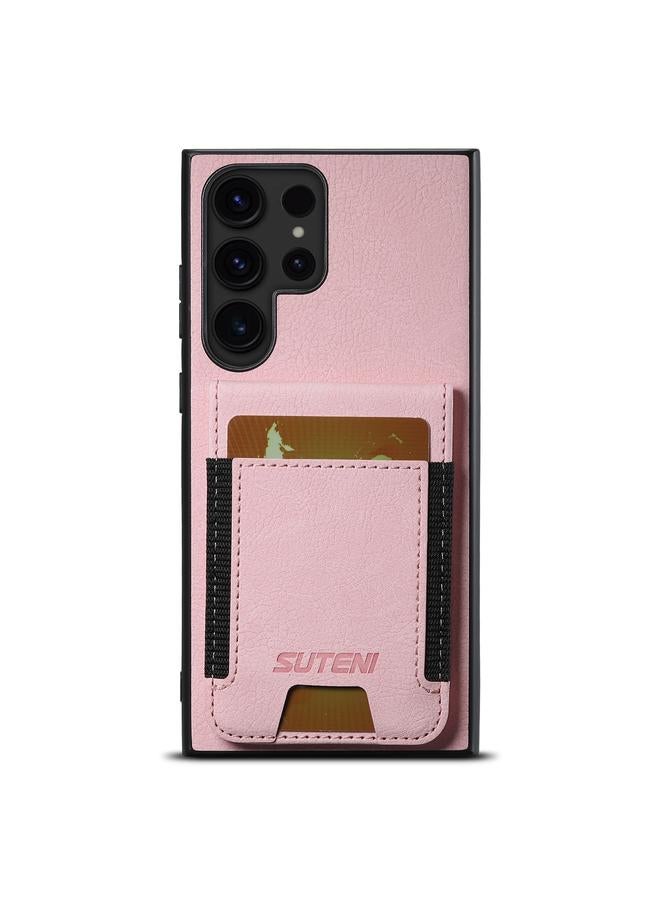 Suteni Case For Samsuny Galaxy S22 Ultra 5G H03 Litchi Leather Card Bag Stand Back Phone Case - Image 1