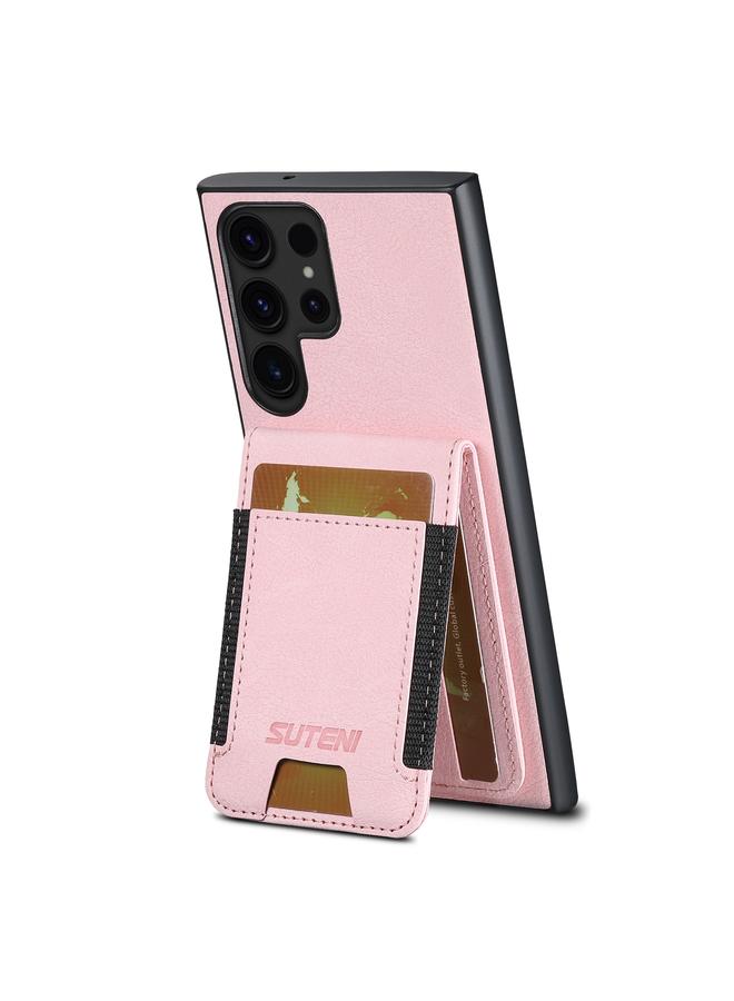 Suteni Case For Samsuny Galaxy S22 Ultra 5G H03 Litchi Leather Card Bag Stand Back Phone Case - Image 3