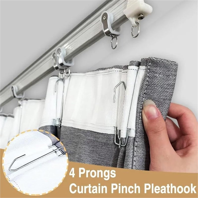Stainless Steel Curtain Pleat Hooks 600pcs Drapery Pins For Secure Hanging - Image 4
