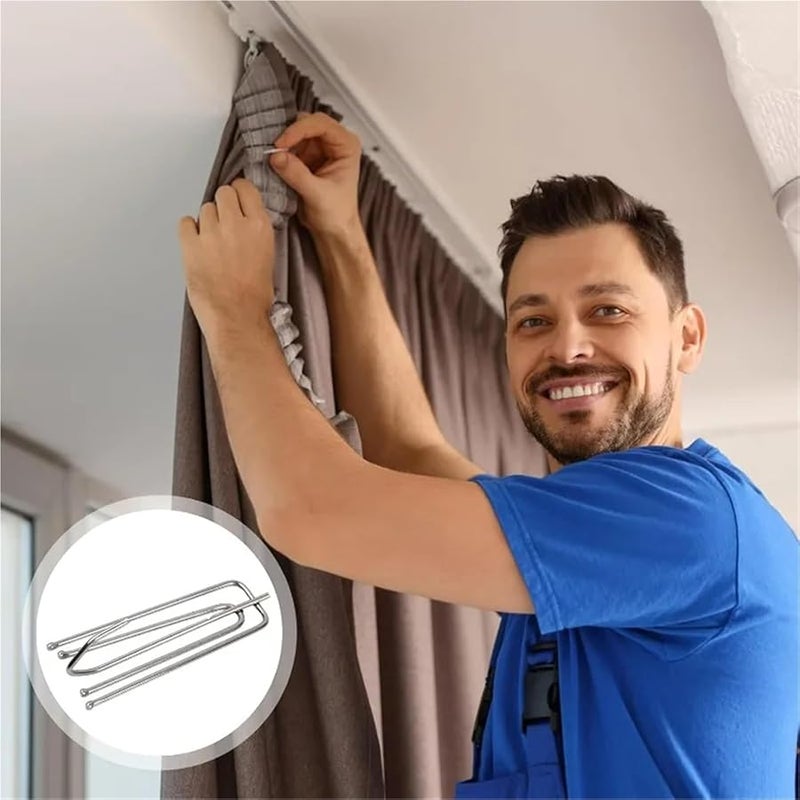 Stainless Steel Curtain Pleat Hooks 600pcs Drapery Pins For Secure Hanging - Image 5