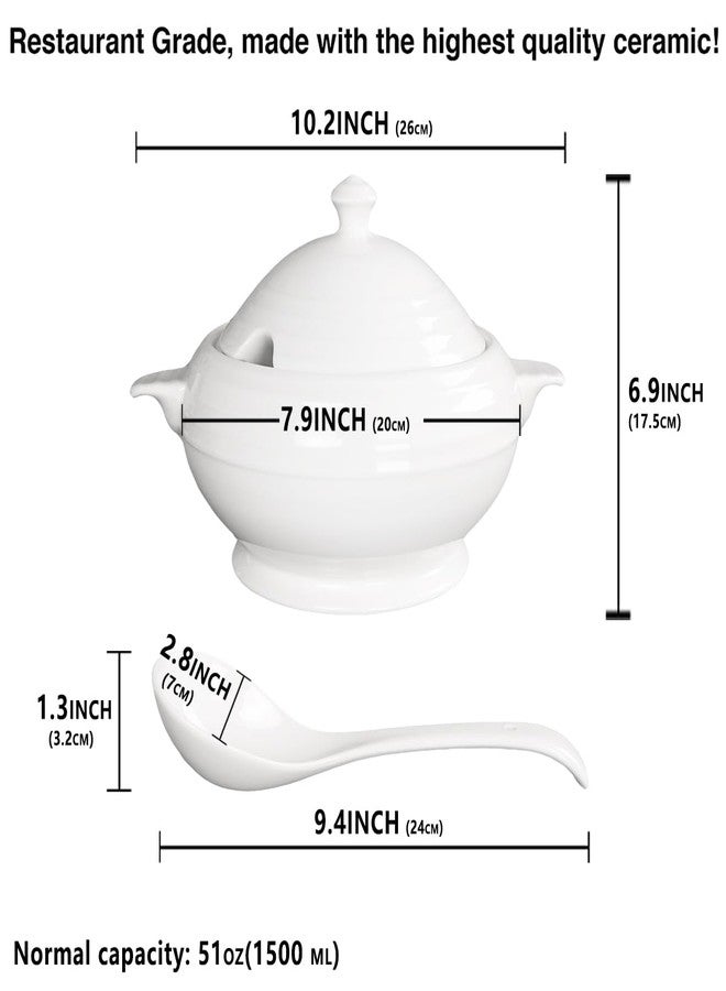 Creativity Home Casserole Dish, 88 ounce Spherical shape Casserole Dish With Lid and a 9.4-inch spoon, Oven to Table Porcelain Serving Handles, for Dinner and Party, Dishwasher and Microwave Safe - Image 2