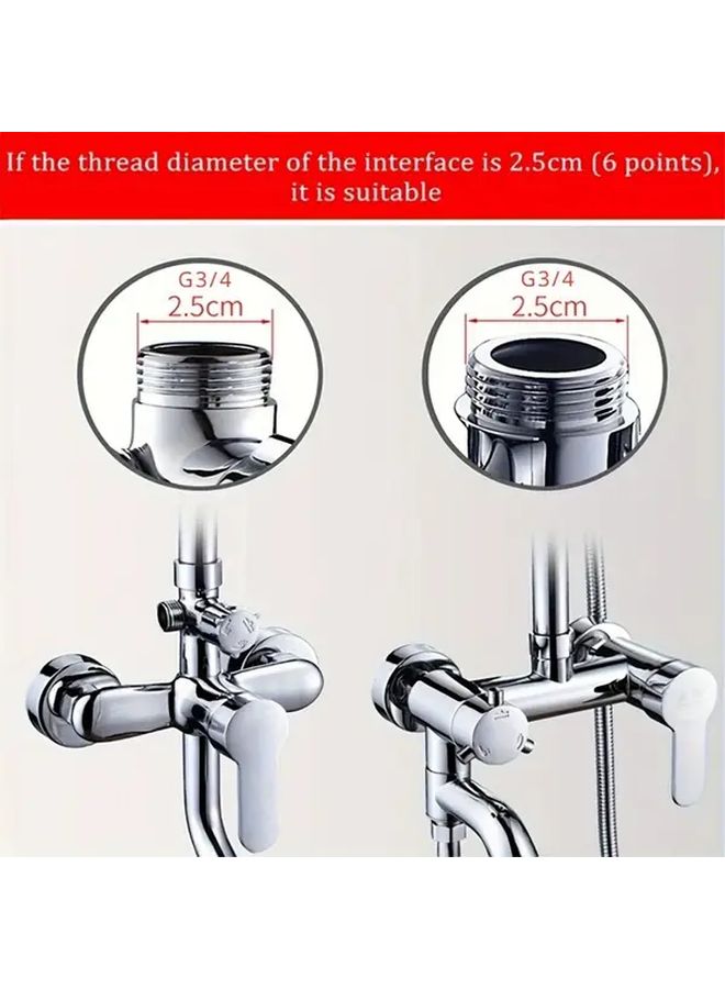 Chrome 12 Inch Stainless Steel Shower Arm Extension Tube With Teflon Tape - Image 4