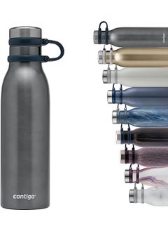 Contigo Matterhorn Autoseal Thermal Bottle 590 Ml Carry Loop For Easy On The Go Vacuum Bottle For Cold Or Hot Drinks Bpa Free Leakproof Tumbler Mussel  - Image 1