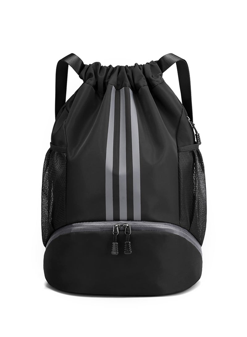 ZERIFAM Drawstring Backpack, Men's and Women's Basketball Drawstring Bag, Student Football Storage, Fitness Net Bag, Large Capacity Fitness Bag - Image 1