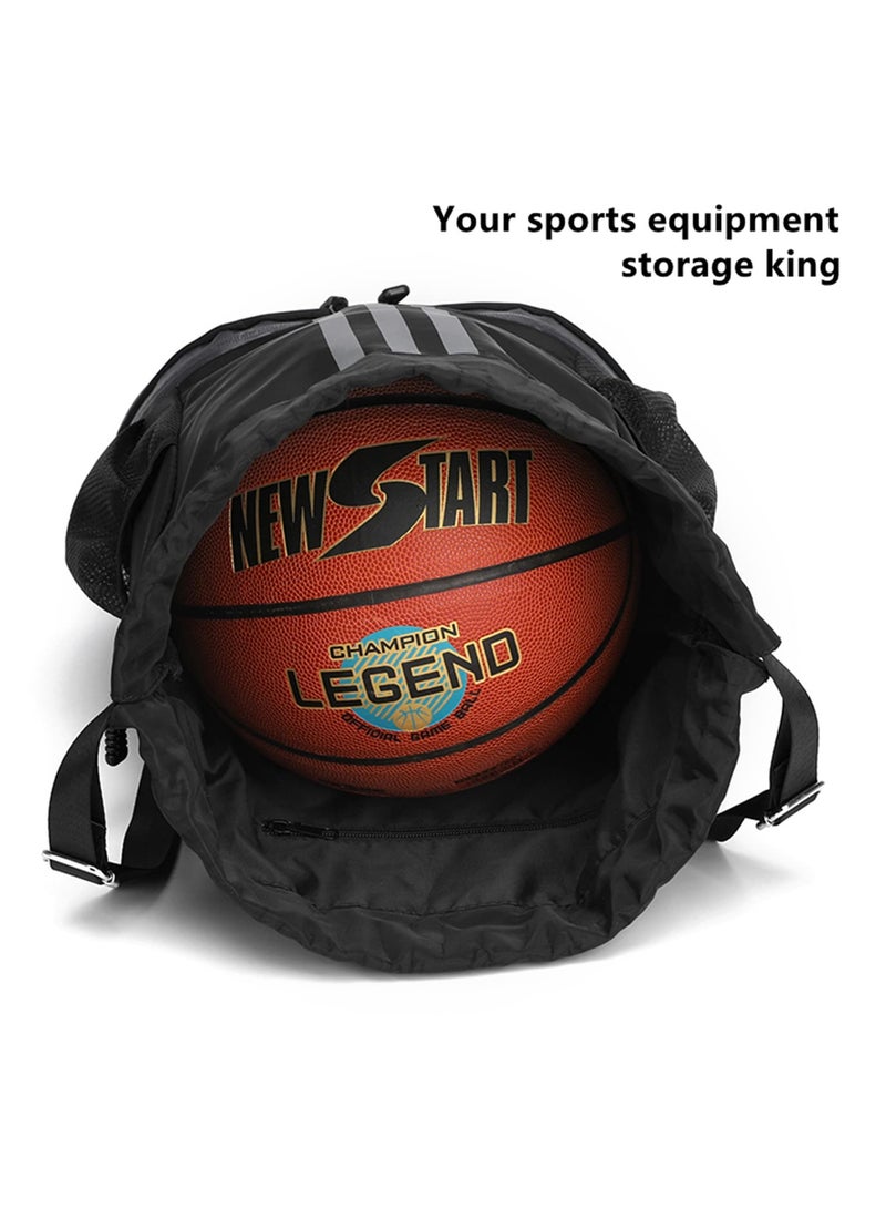 ZERIFAM Drawstring Backpack, Men's and Women's Basketball Drawstring Bag, Student Football Storage, Fitness Net Bag, Large Capacity Fitness Bag - Image 4