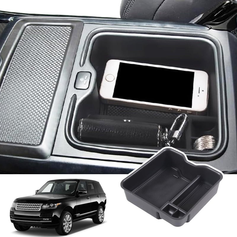 Bekantogy Car Armrest Storage Box Tray Compatible with Land Rover Range Rover SportVogue 2023 Center Console Organizer Tray Armrest Box NonSlip Storage Box Version with Refrigerator