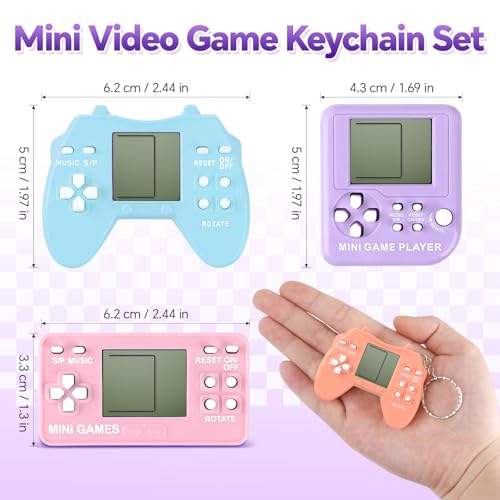 ZCOINS 12Pcs Video Game Keychain Party Favors Mini Arcade Game Toy Set Birthday Return Gift Supplies Goodie Bags Stuffers Backpack Decoration Classroom Prizes - Image 5