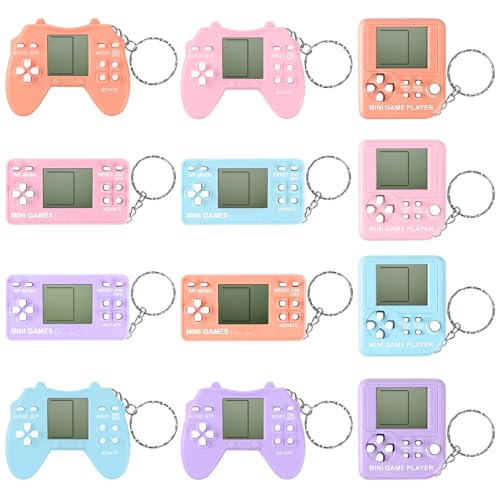 ZCOINS 12Pcs Video Game Keychain Party Favors Mini Arcade Game Toy Set Birthday Return Gift Supplies Goodie Bags Stuffers Backpack Decoration Classroom Prizes - Image 1