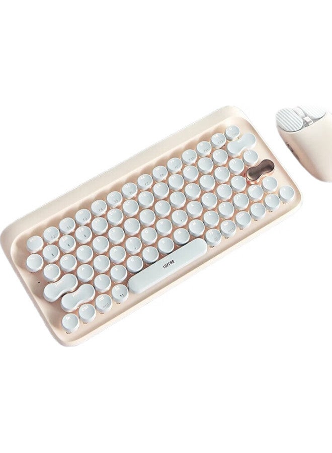 Lofree Wireless Mouse, Compatible With Multiple Systems, Bluetooth Multi-Functional, For Computer, Laptop, Office, Home Use, Milk Tea Color - Image 3