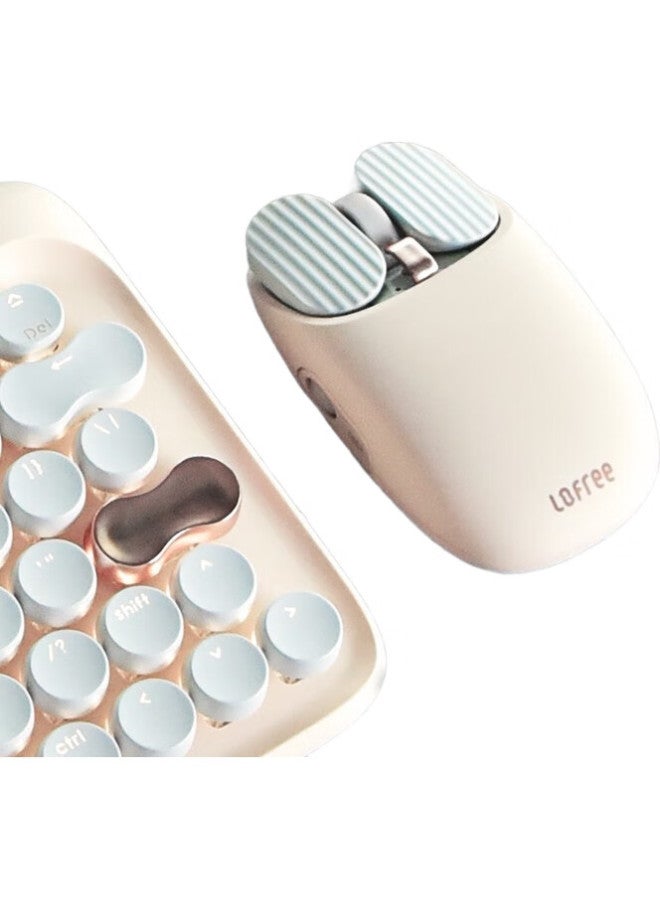 Lofree Wireless Mouse, Compatible With Multiple Systems, Bluetooth Multi-Functional, For Computer, Laptop, Office, Home Use, Milk Tea Color - Image 2