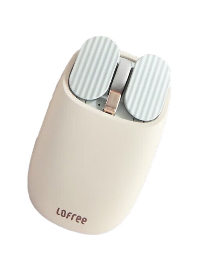 Lofree Wireless Mouse, Compatible With Multiple Systems, Bluetooth Multi-Functional, For Computer, Laptop, Office, Home Use, Milk Tea Color - Image 1