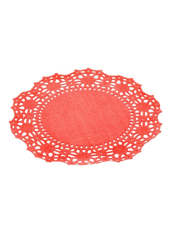 Restaurantware دواليب دانتيل من باستري تيك 4 × 4 بوصة، 100 قطعة من أدوات المائدة الزخرفية - قابلة للتخلص، دائرية، دواليب ورقية حمراء، للمناسبات مثل أعياد الميلاد أو حفلات الزفاف، ديكور الطاولة - Image 1