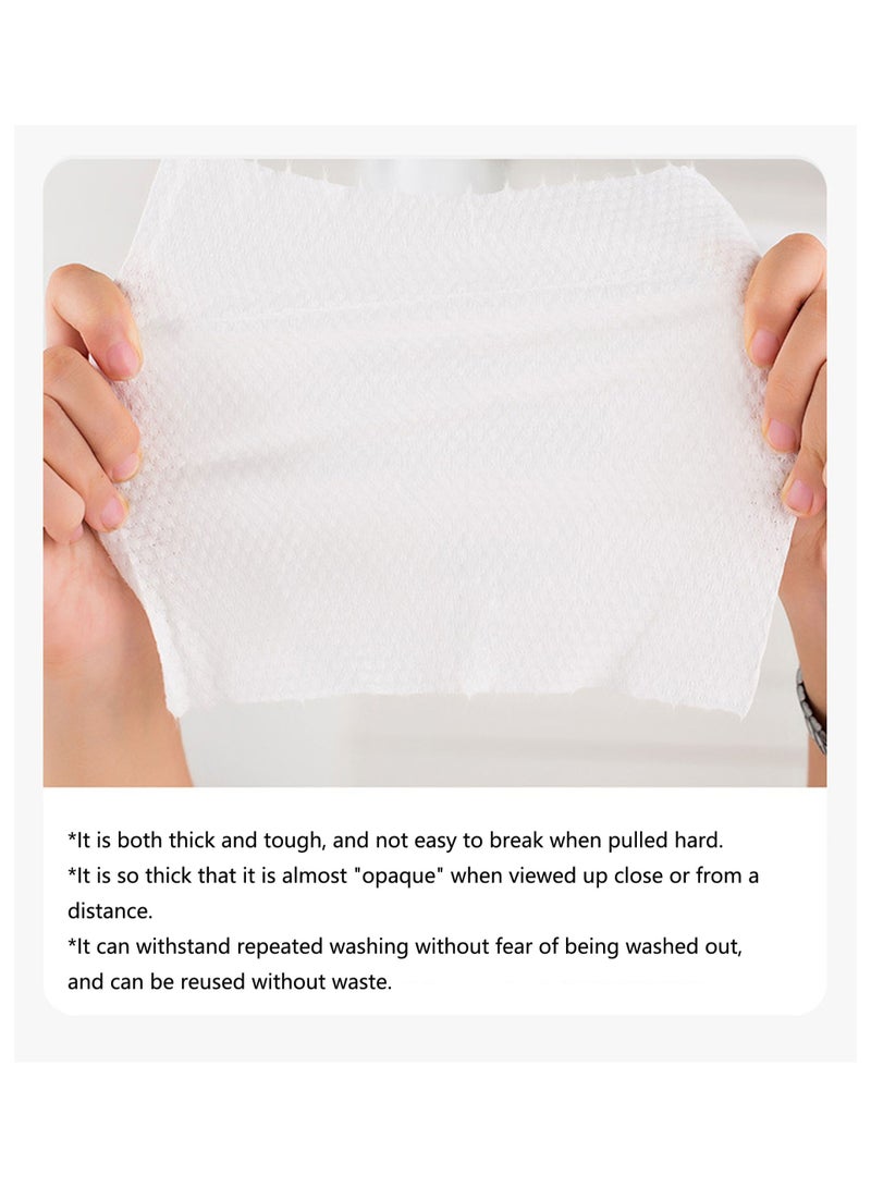 Disposable Cotton Face Towels 60-Pcs, Soft & Hypoallergenic Facial Cleansing Wipes, Gentle for Makeup Removal, Baby Care, Sensitive Skin, Eco-Friendly & Biodegradable, 200g