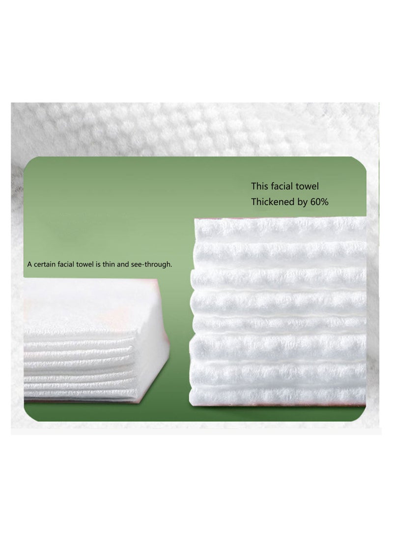 Disposable Cotton Face Towels 60-Pcs, Soft & Hypoallergenic Facial Cleansing Wipes, Gentle for Makeup Removal, Baby Care, Sensitive Skin, Eco-Friendly & Biodegradable, 200g