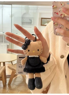 Leopard Print Black Leather Swimsuit Kitty Love Button Long Legs Small Tail Pendant-Specifications:Black Skirt Leg Love Buckle Kt