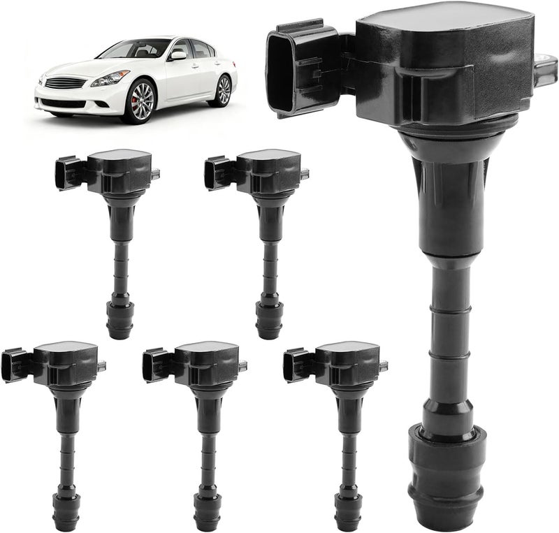 HQPASFY UF401 Ignition Coil Set of 6 for Infiniti and Nissan Vehicles - Image 1