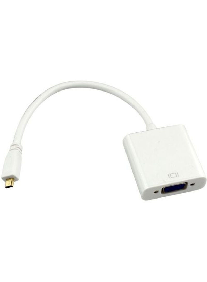 NIBEMINENT HDMI To VGA Video Adaptor 1080P Converter For HD Ps3 Ps4 Xbox Pc Dvd White 