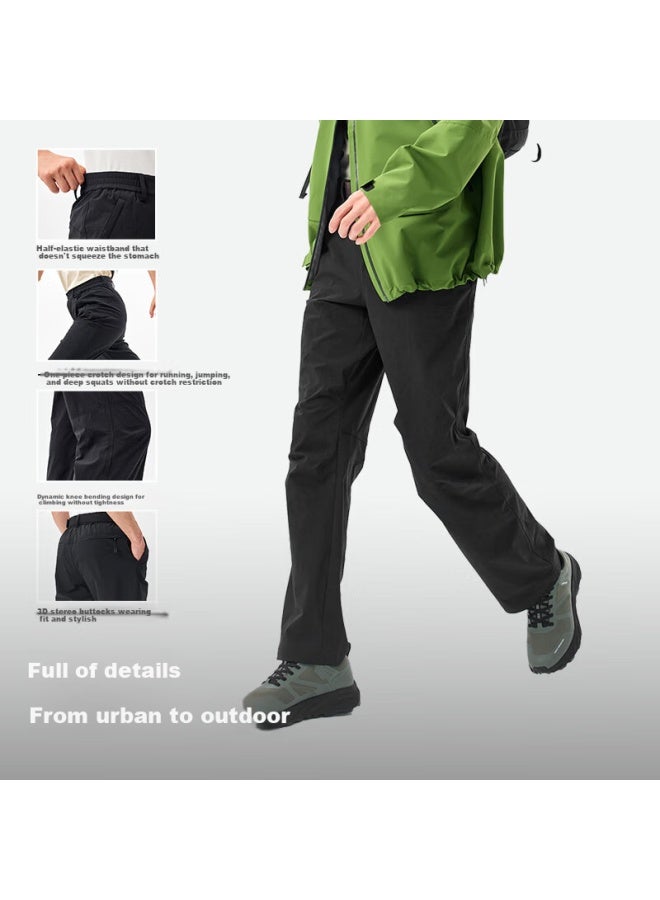 PELLIOT Men'S Outdoor Quick-Dry Pants Summer Sports Breathable Hiking Waterproof Long Pants 11321405 Black Xxl - Image 3