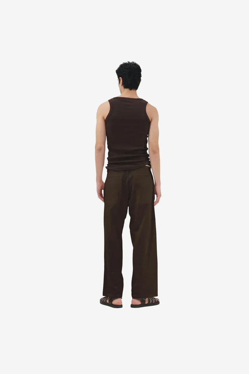 Giesto Coffee Brown GIESTO Men's Cotton Linen Suit Pants for Men | Best Price UAE