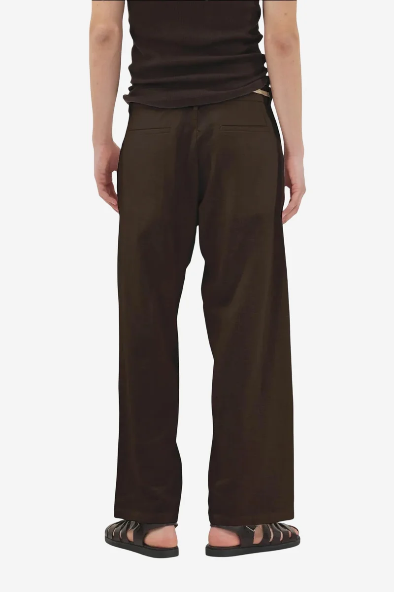 Giesto Coffee Brown GIESTO Men's Cotton Linen Suit Pants for Men | Best Price UAE