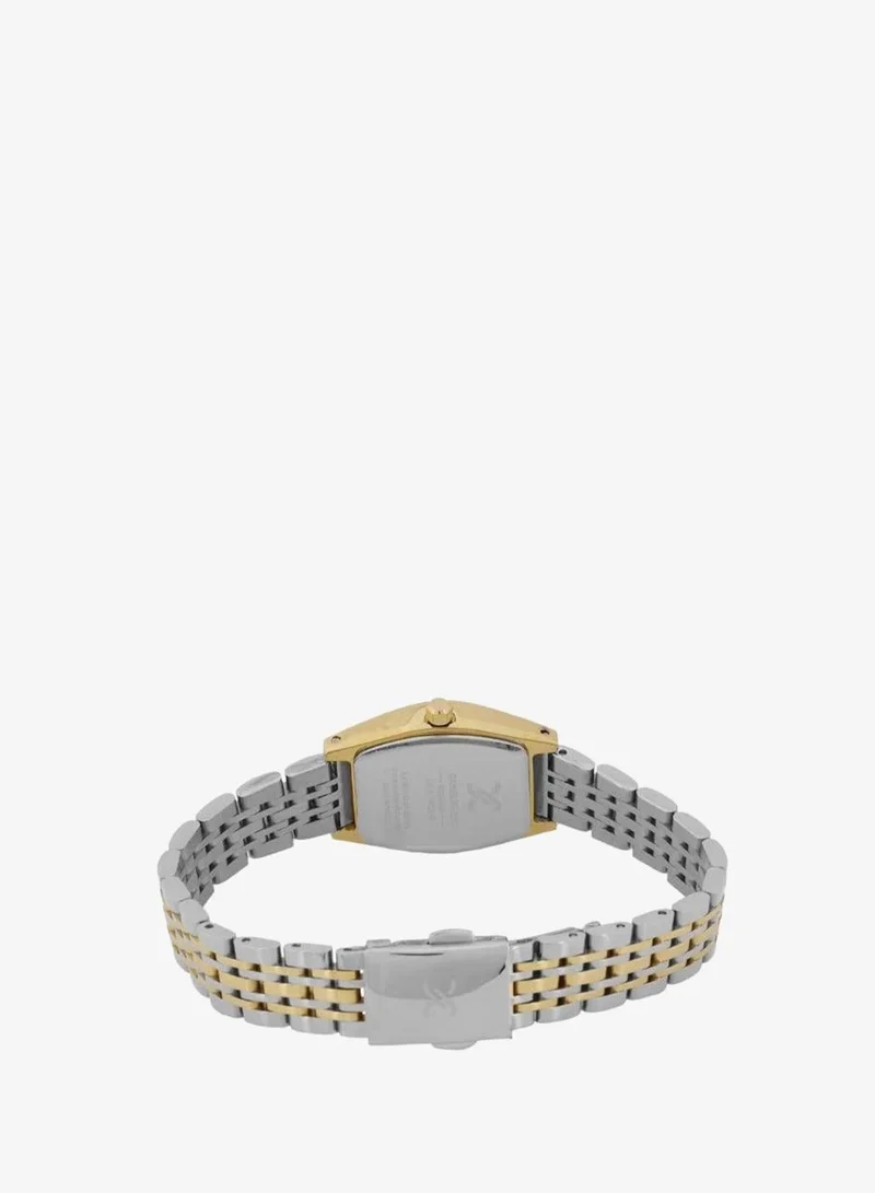 Daniel Klein Women's Stainless Steel Gold Alloy Case Analog Dark Green Diamond Emboss Dial Japanese Quartz Premium 30 Meters Water Resistant