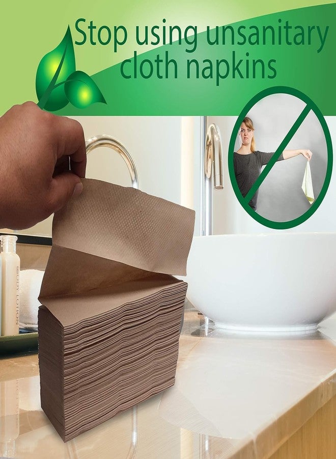 Biogreen M Fold Tissue Paper Towel | Pack of 8 | Sheet Size 21cm X 21cm 150 Sheet/Pkt 35 GSM Paper | 1200 Sheets High Absorbent Mulitpurpose TIssue Paper/Tissue Towel unbleached paper - Image 5