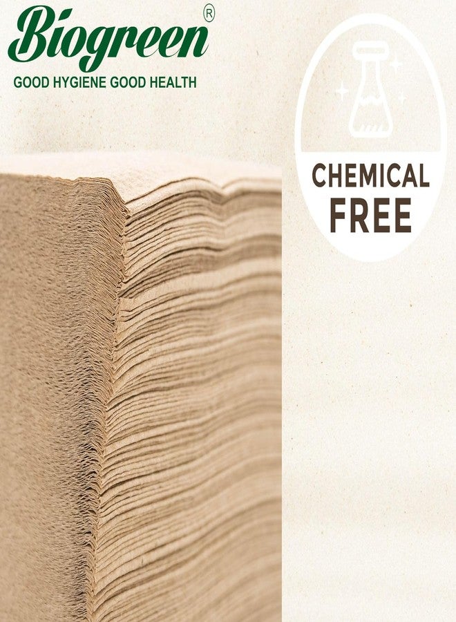 Biogreen M Fold Tissue Paper Towel | Pack of 8 | Sheet Size 21cm X 21cm 150 Sheet/Pkt 35 GSM Paper | 1200 Sheets High Absorbent Mulitpurpose TIssue Paper/Tissue Towel unbleached paper - Image 3