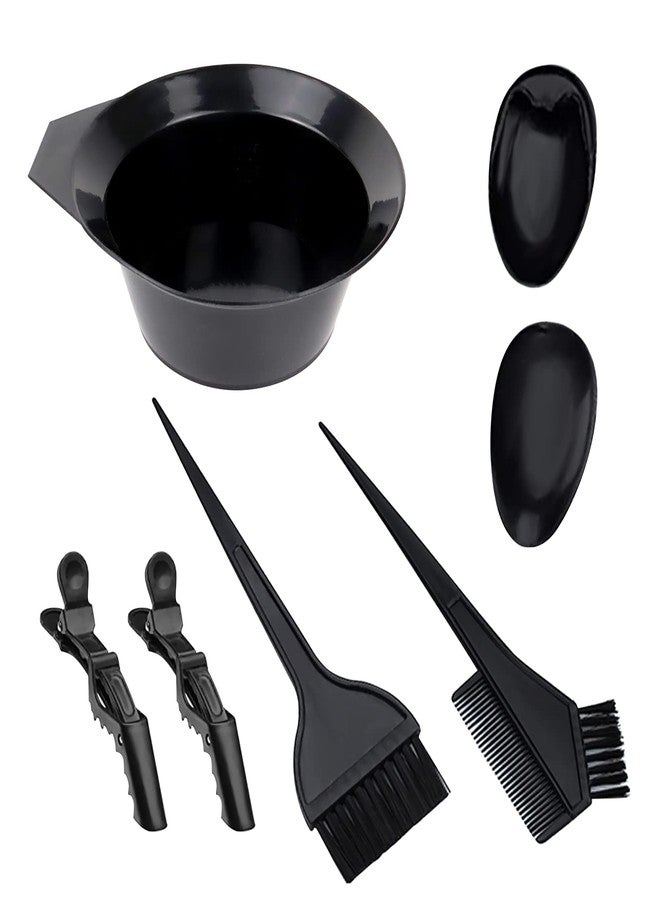 1st Choice Hair Dye Color Brush and Bowl Set, Hair Color Brush Mixing Bowl Kit Tint Comb for Hair Tint Dying Coloring Applicator(2 brushes+mix bowl+earmuffs+ 2 clips) - Image 1