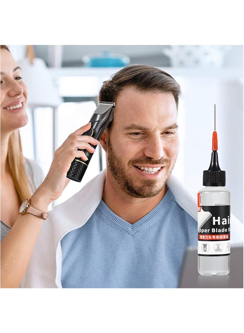 Apustim 2 Pcs Hair Clipper Blade Oil，Machine Oil，Shaving Oils，Hair Clippers Blade Lubricating Oils，For Blade Corrosion，Clippers，Trimmers，Rust Prevention（60ml+60ml） - Image 3