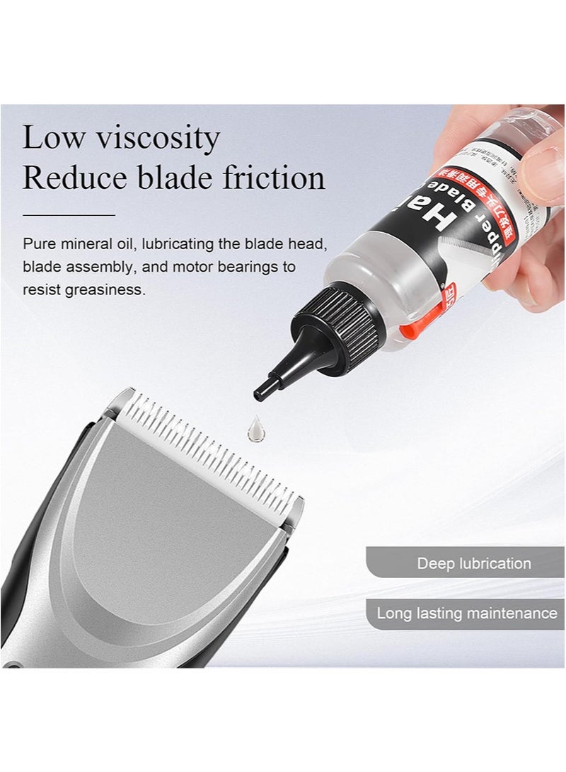 Apustim 2 Pcs Hair Clipper Blade Oil，Machine Oil，Shaving Oils，Hair Clippers Blade Lubricating Oils，For Blade Corrosion，Clippers，Trimmers，Rust Prevention（60ml+60ml） - Image 2
