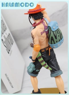HALAMODO One Piece Standing Backpack Ace 23 cm Trendy Anime Figure Desktop & Car Decoration Gift  - Image 2