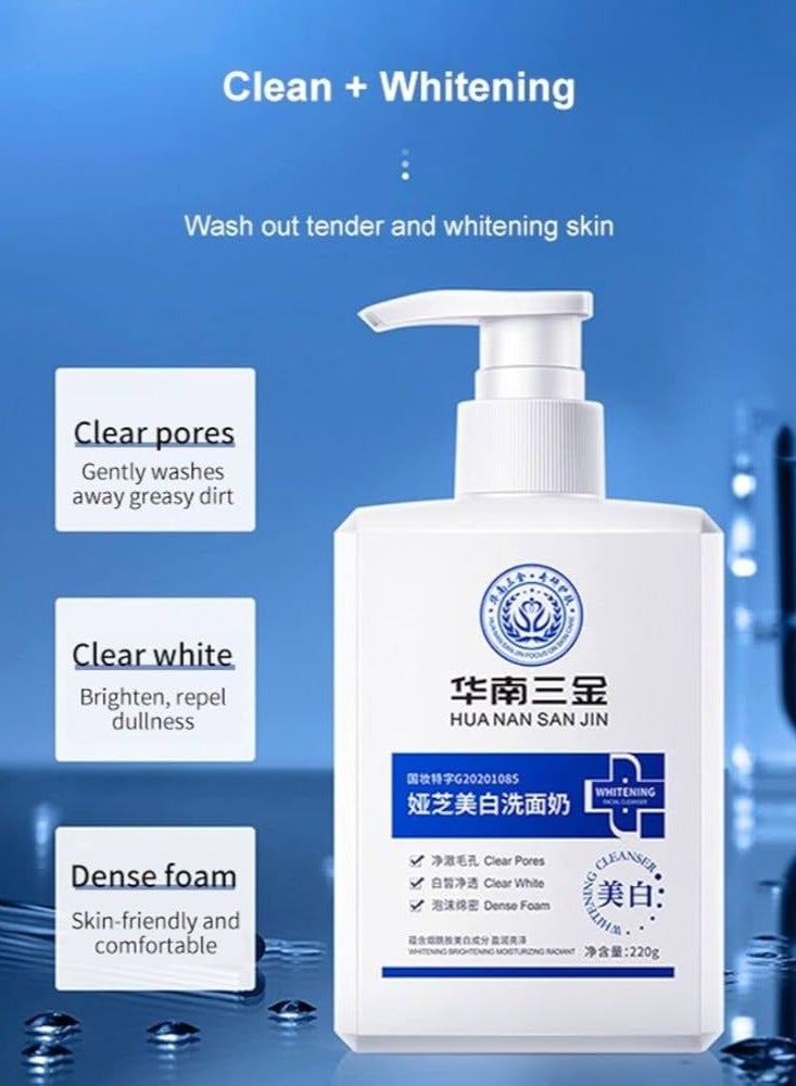 BEAUTY AMBITION Medical Grade Whitening Foaming Facial Cleanser, Deep Cleansing for Skin Clarity and Oil Control, Unclogs Pores, Evens Skin Tone, Exfoliates Dead Skin Cells, Refresh and Soothes Skin Irritation, 220g  - Image 3