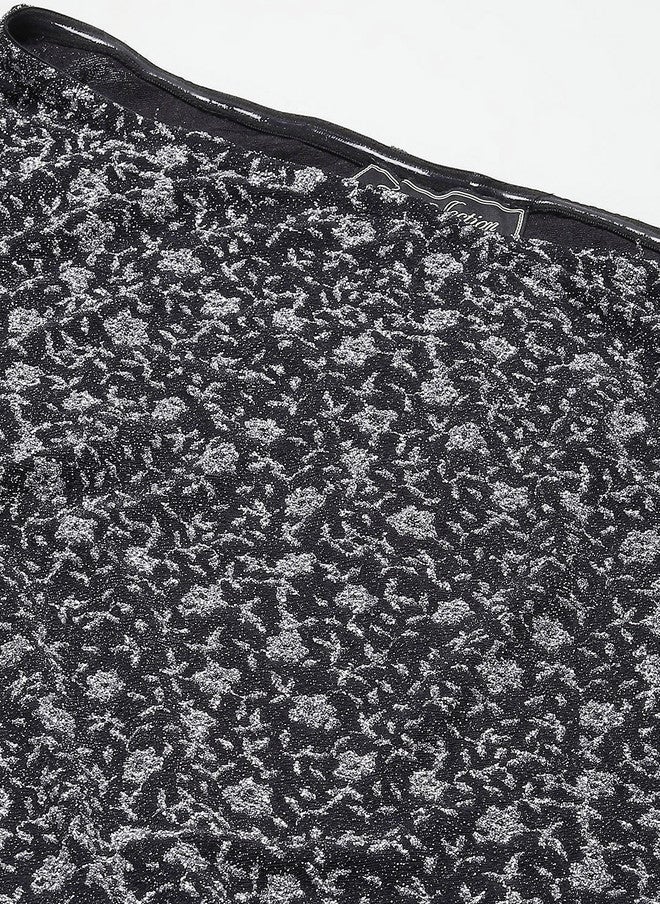 Rue Collection Black One Shoulder Jacquard Bodycon Dress for Women - Image 2