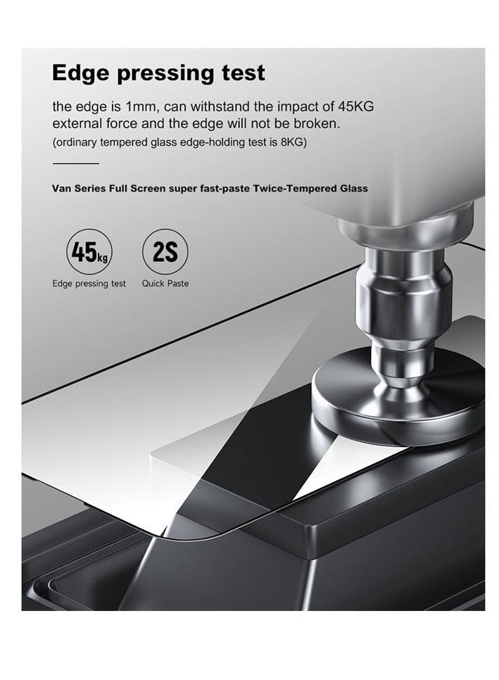 ديفيا حماية شاشة ايفون 14 برو من ديفيا فان سيريز زجاج واقي فائق النحافة إطار أسود - Image 4