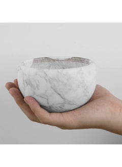 Linkidea Marble Shaving Bowl, Modern Marble Shaving Cream Cup, Large Capacity, 4" x 2" (10cm x 6.5cm), Shave Soap Bowl  - Image 2