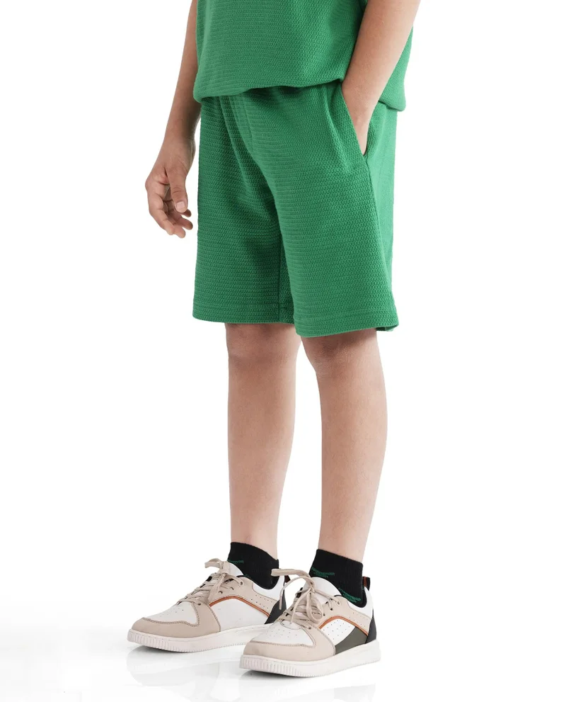 Rare Ones Rare Ones Kids Cole Green Cotton Solid Shorts
